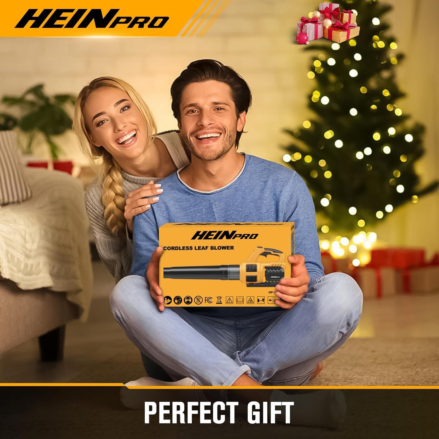 HEINPRO Soplador de hojas inalámbrico compatible con Dewalt 20 V Max batería 400 CFM soplador de hojas eléctrico, sin cable, velocidad variable, modo turbo, sopladores de hojas alimentado por batería