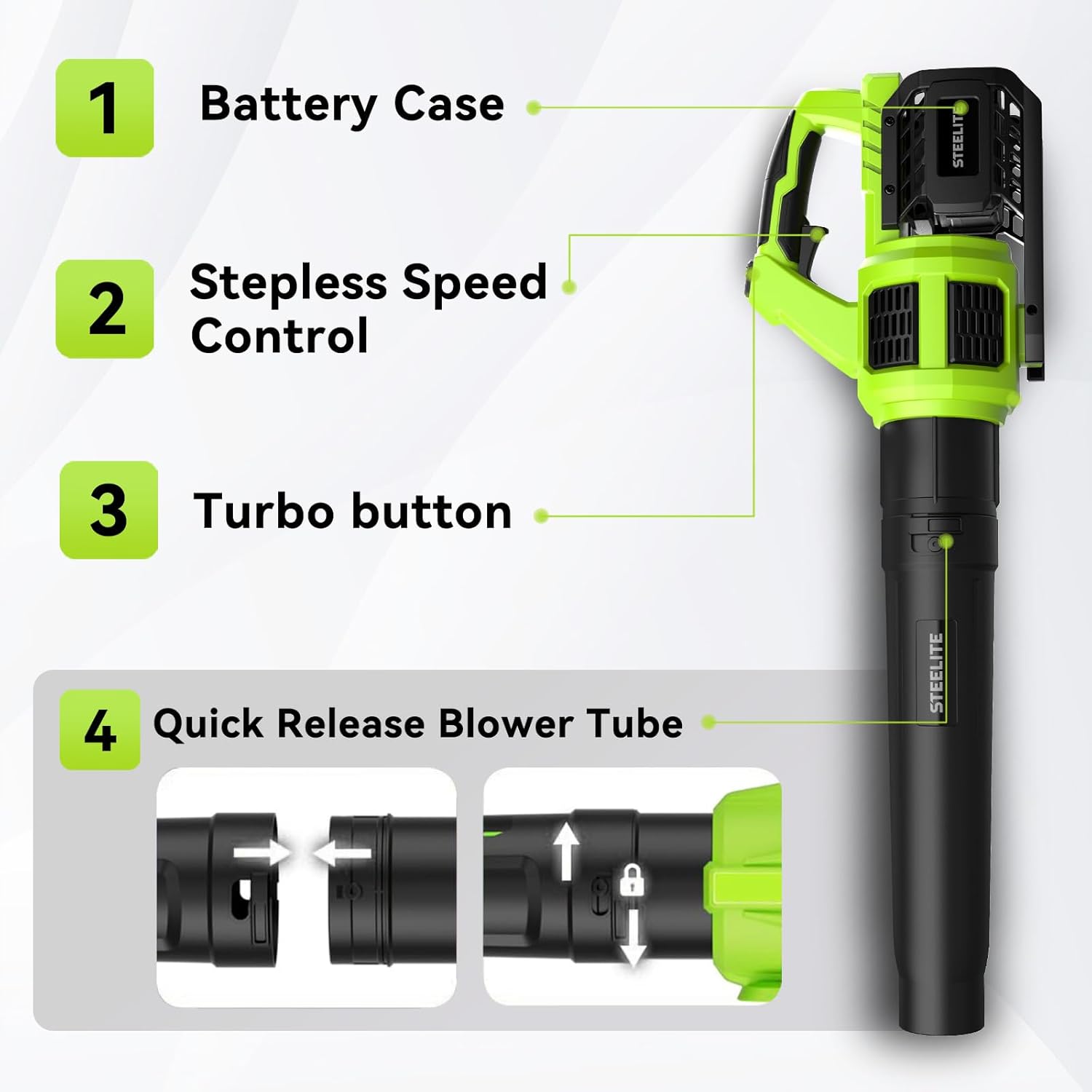 soplador de hojas 2 baterías