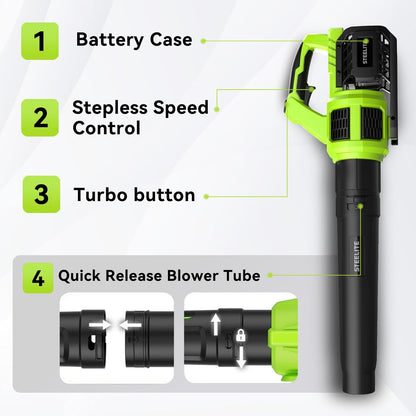 soplador de hojas 2 baterías