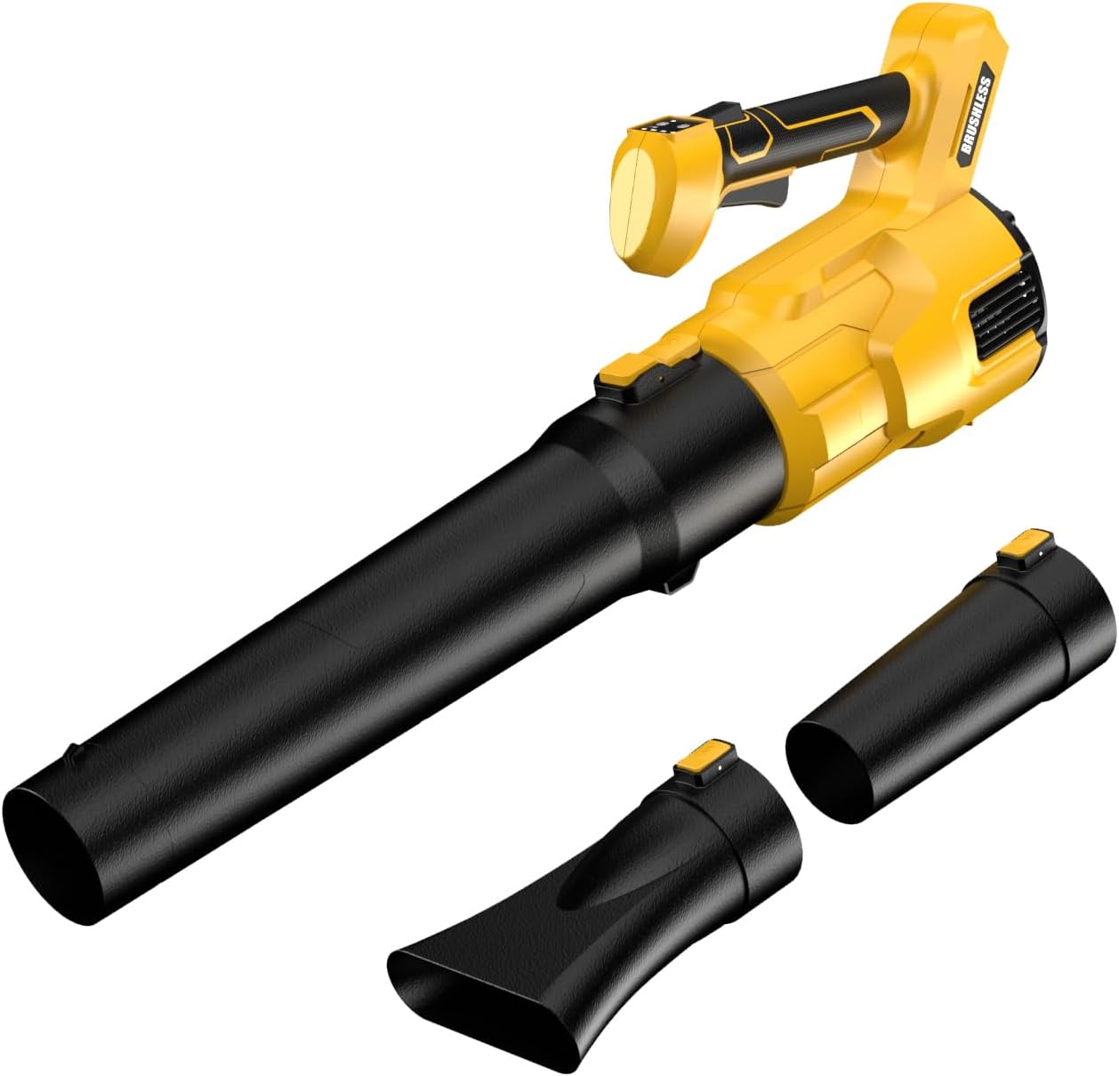 Soplador de hojas inalámbrico para batería Dewalt de 20 V máximo, soplador eléctrico de 480 CFM con motor sin escobillas, ajustable 3 velocidades de hasta 22000 RPM, soplador de hojas de mano para