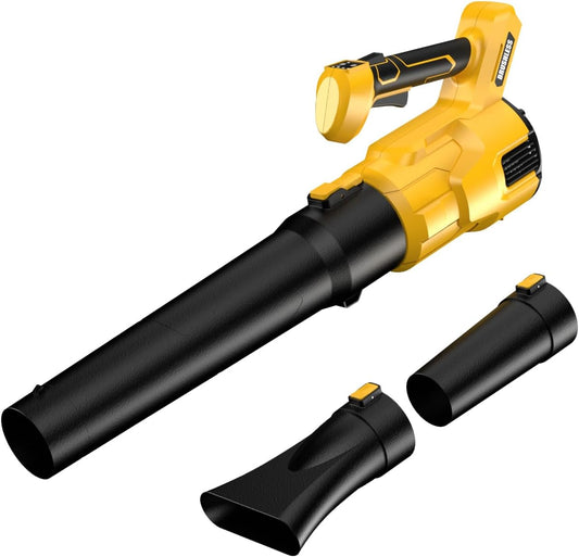 Soplador de hojas inalámbrico para batería Dewalt de 20 V máximo, soplador eléctrico de 480 CFM con motor sin escobillas, ajustable 3 velocidades de hasta 22000 RPM, soplador de hojas de mano para