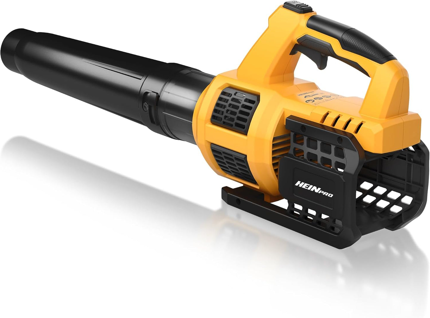 HEINPRO Soplador de hojas inalámbrico compatible con Dewalt 20 V Max batería 400 CFM soplador de hojas eléctrico, sin cable, velocidad variable, modo turbo, sopladores de hojas alimentado por batería