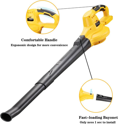 Soplador de hojas inalámbrico para batería Dewalt de 20 V máximo, soplador de hojas eléctrico de mano de 100 CFM para cuidado del césped y limpieza de patio (sin batería)