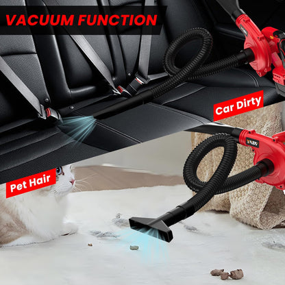 Soplador de hojas inalámbrico para batería Milwaukee M18, soplador de aire eléctrico con motor sin escobillas, 6 velocidades variables de hasta 180 MPH, soplador eléctrico de mango 2 en 1 y aspiradora