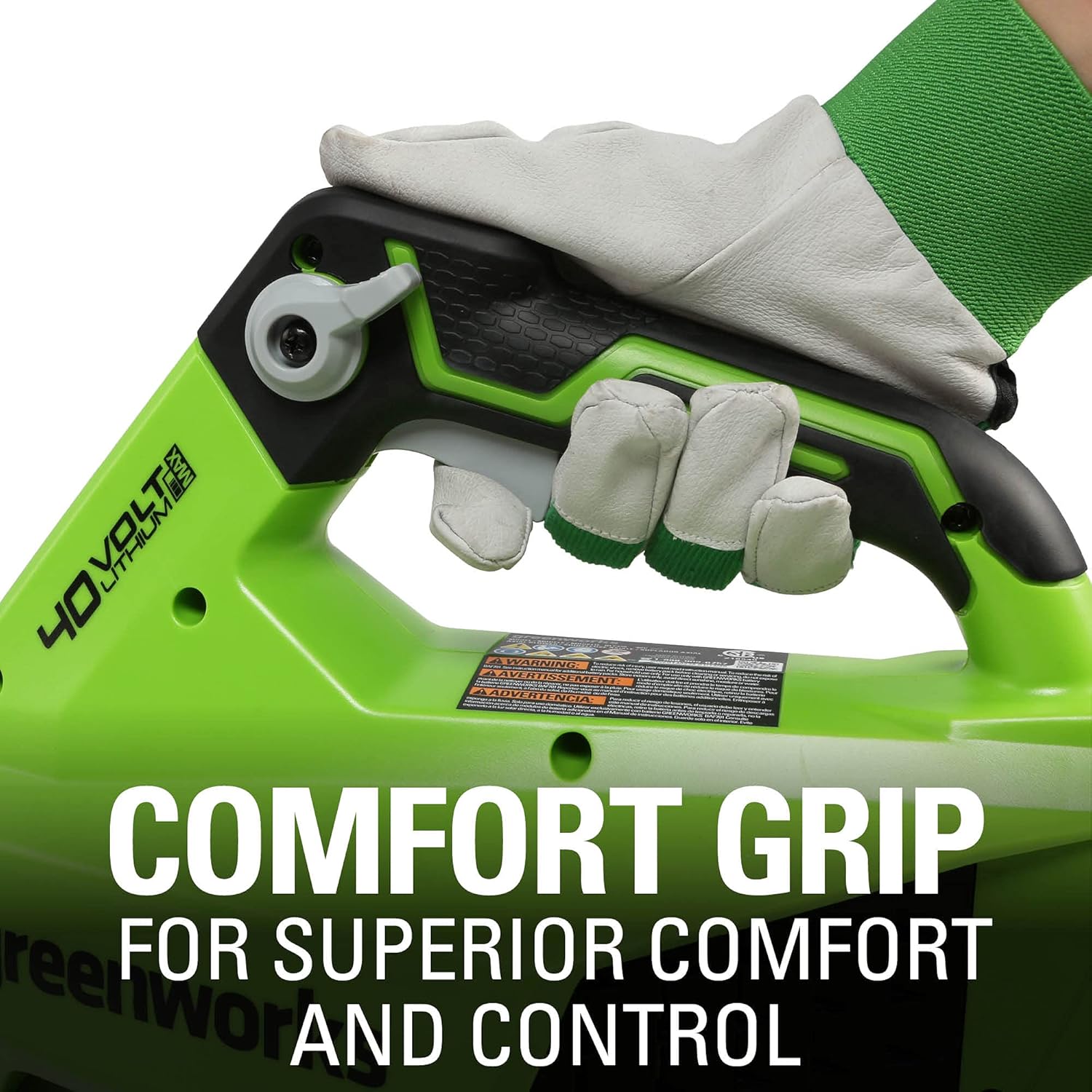 Greenworks Soplador de Hojas axial inalámbrico de 40 V (120 mph / 450 CFM / 75+ Herramientas compatibles), batería de 4.0 Ah y Cargador incluidos