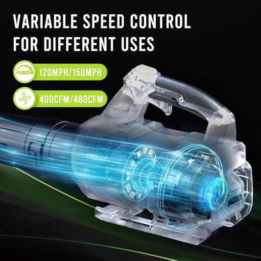 soplador de hojas 2 baterías