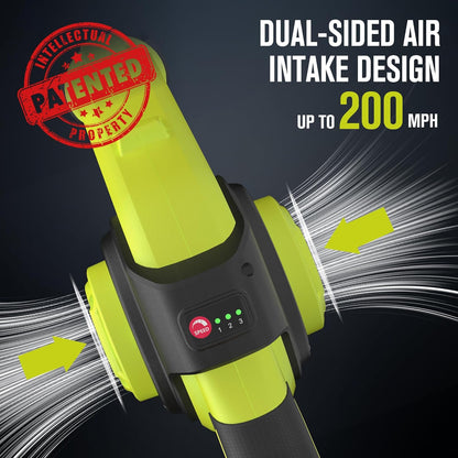 EWORK Soplador de hojas pequeñas inalámbrico de 21 V, mini soplador de hojas de 200 MPH con batería y cargador rápido, sopladores eléctricos ligeros de hojas, soplador compacto para el lugar de