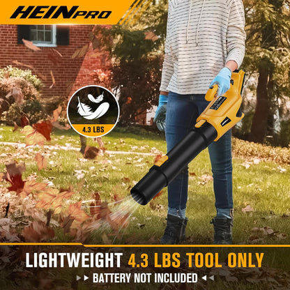 Soplador de hojas inalámbrico compatible con batería Dewalt de 20 V máximo, soplador eléctrico de hojas de 500 CFM/150 MPH inalámbrico, 5 modos de velocidad, sopladores alimentados por batería para el