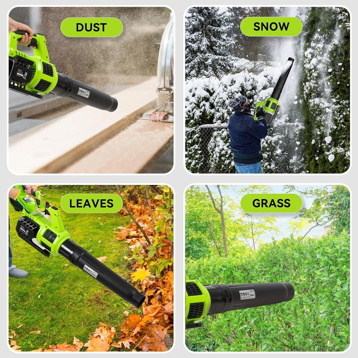 soplador de hojas 2 baterías